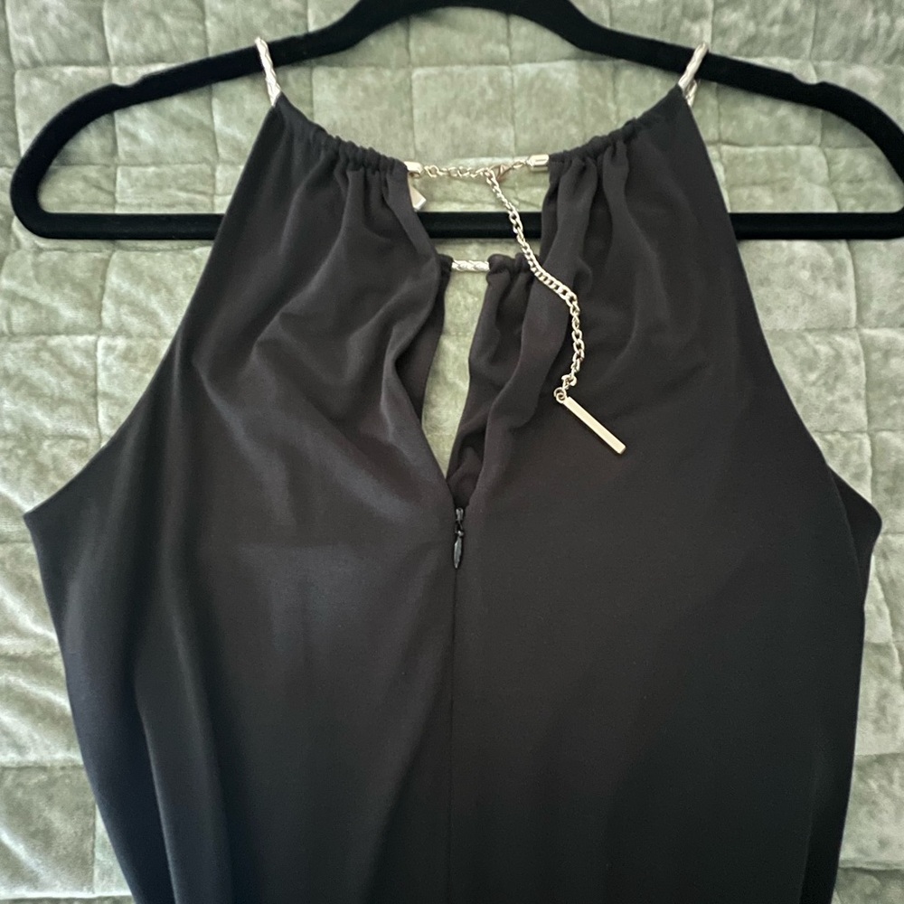 MICHAEL Michael Kors Black Jumpsuit with Chain Accent